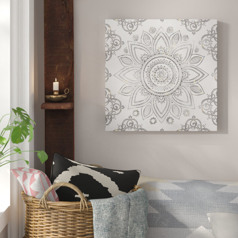 Mandala Sunburst, impression, H 32 po x l 32 po x P 1,5 po, Toile tendue