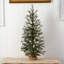 Artificial Christmas Tree with 50 Clear LED Lights Set in A Burlap Base