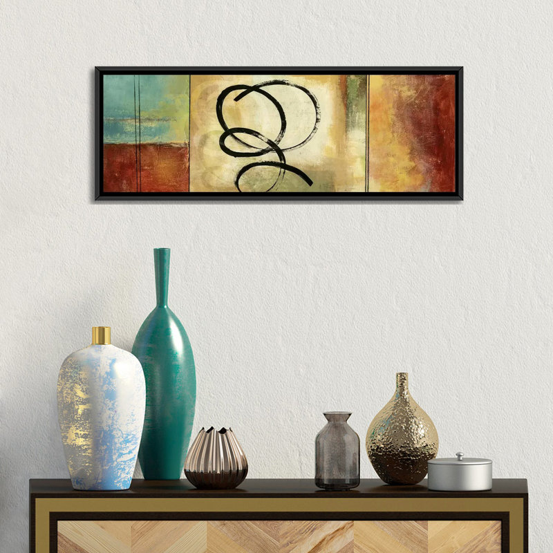 « tourbillons i » par pi studio, reproduction d’impression sur toile tendue, H 12 po x l 36 po x P 1,5 po