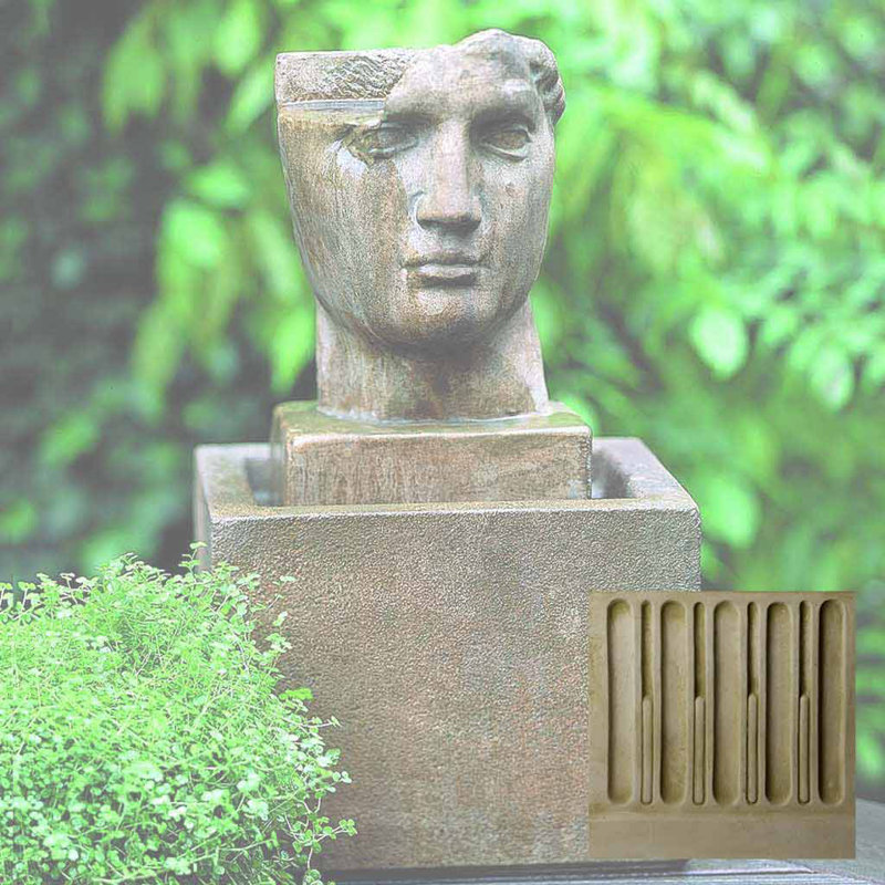Renfri Hand Crafted Weather Resistant Table Top Fountain, English Moss