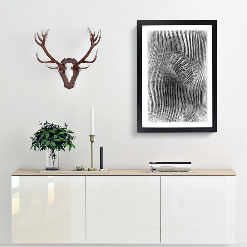 Optical Illusion in Abstract - Picture Frame Graphic Art Print, 87cm H x 62cm W x 2cm D, Black Framed
