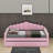 Twin Size Day Bed With Trundle Velvet Upholstered Sofabed Frame, USB Charging Ports