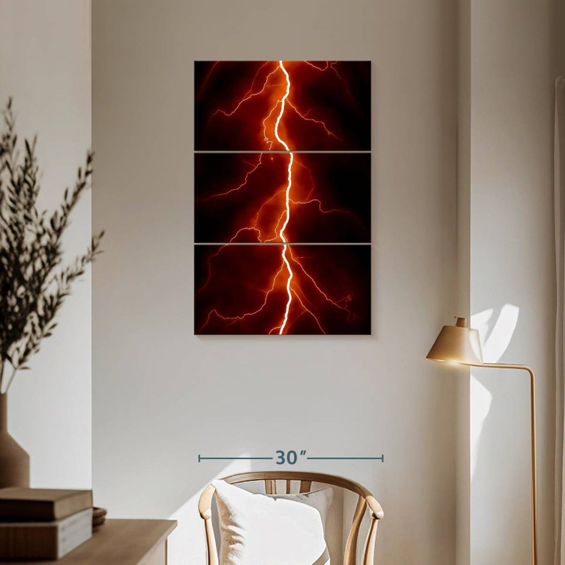 Coup de foudre rouge Alvord, H 57 po x l 36 po
