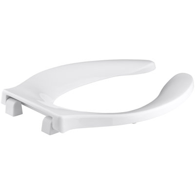 Stronghold Elongated Toilet Seat with Integrated Handle and Quiet-Close Check Hinge