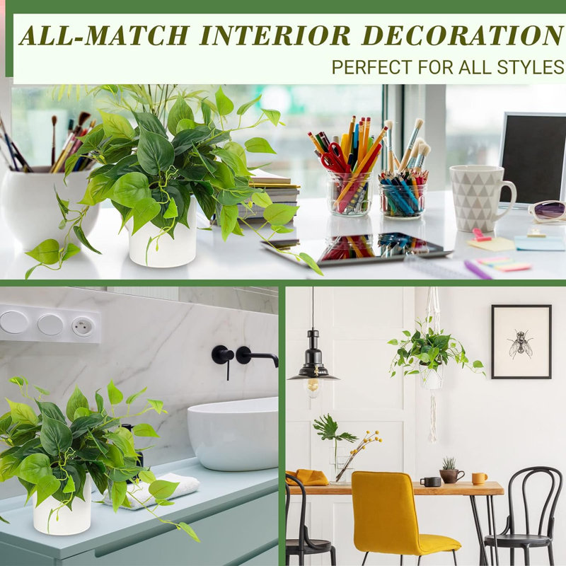 Faux plantes d'intérieur avec pots