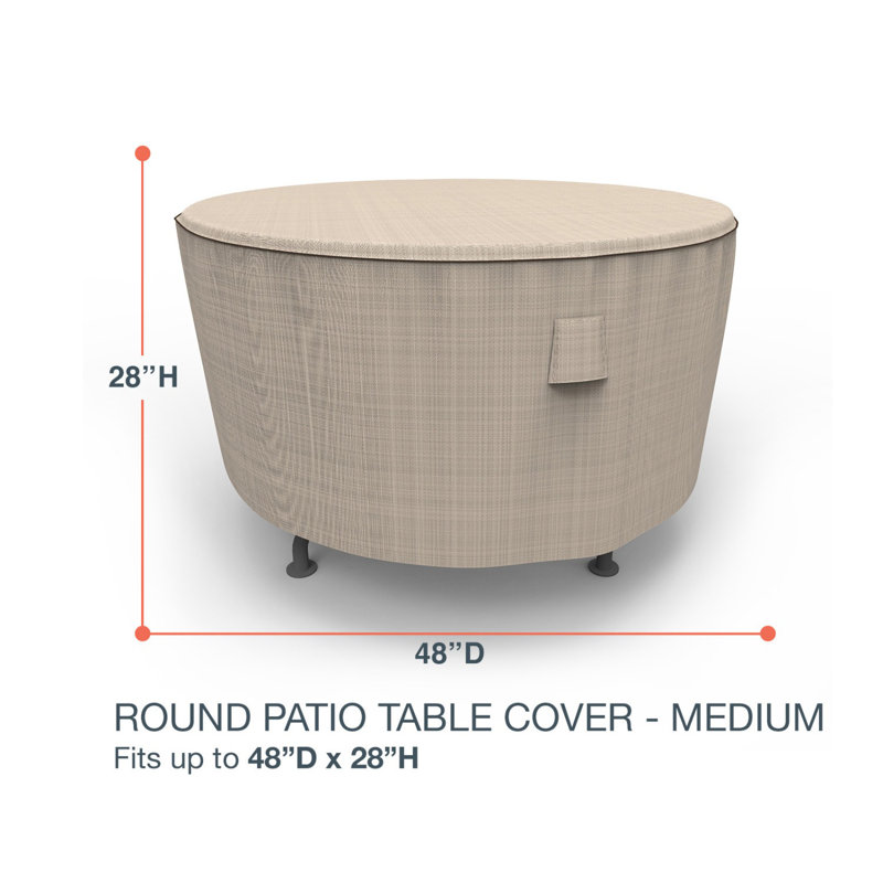 Housse pour table ronde Miguel, H 28 po x l 48 po x P 48 po