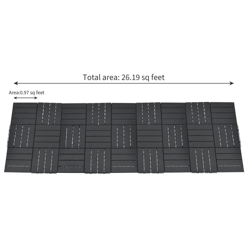 314.28'' L x 324'' W Composite Tile, Gray