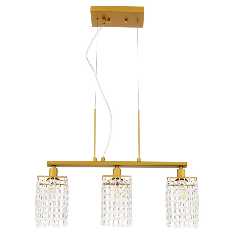 Gordy 3 - Light Kitchen Island Pendant, Brass