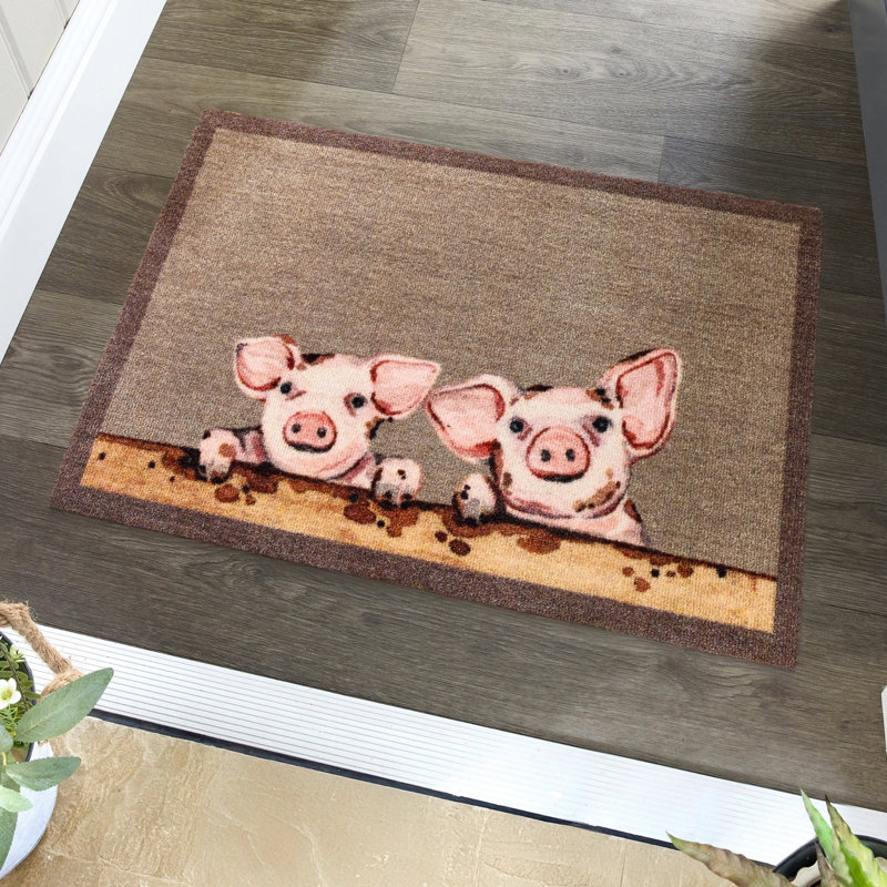 Non-Slip My Piglets Indoor Doormat