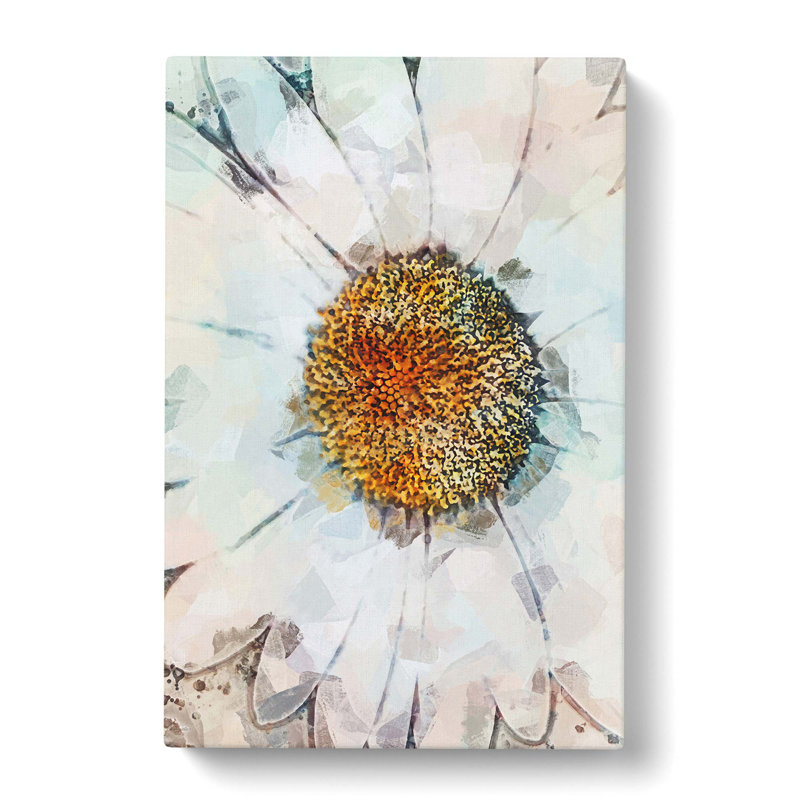 A White Daisy In Abstract - Wrapped Canvas, 91cm H x 60cm W x 3cm D