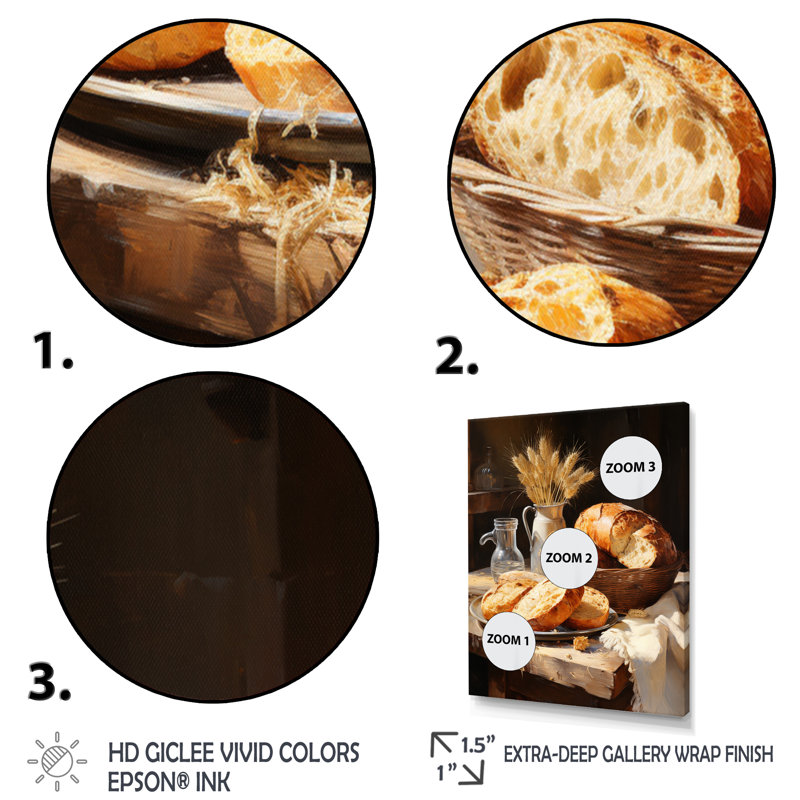 Tellson Food Pains A Rustic I, H 32 po x l 16 po x P 1 po, Cadre flottant doré