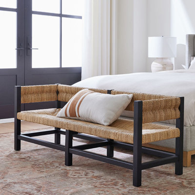 Simple Solid Wood Black Creative Bench