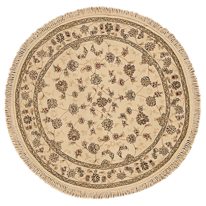 Hand Knotted Area Rug in Ivory