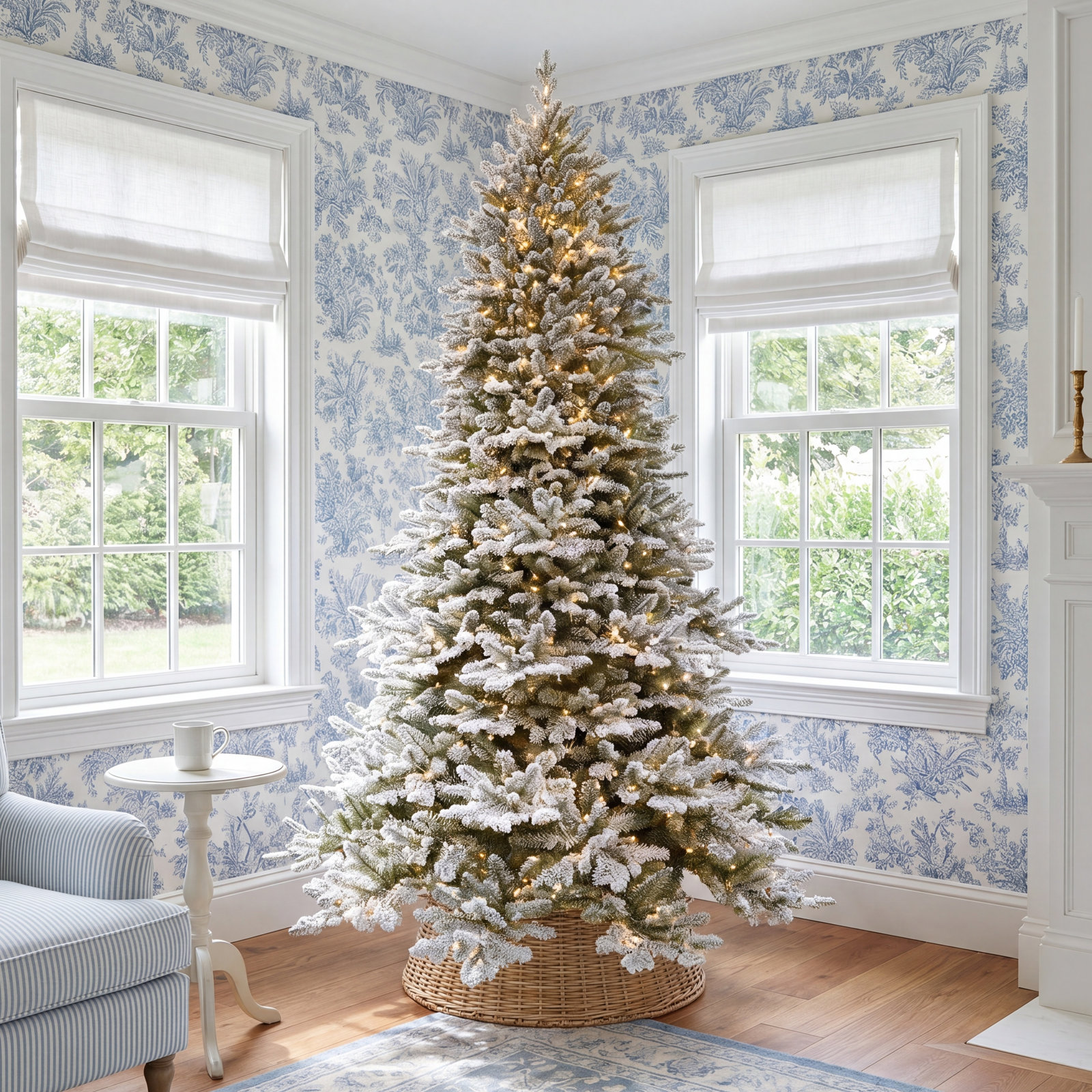 90' Lighted Artificial Christmas Tree