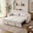 93" Wide Sherpa Fleece 3-in-1 Convertible Sleeper Sofa Bed, Modern Pull-Out King Bed & Chaise Lounge with Removable Covers and 2 Lumbar Pillows-391524507