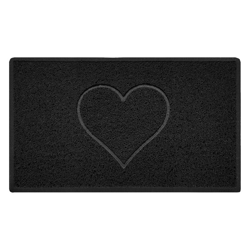 Non-Slip Indoor / Outdoor Doormat, Black, 45cm W x 75cm L