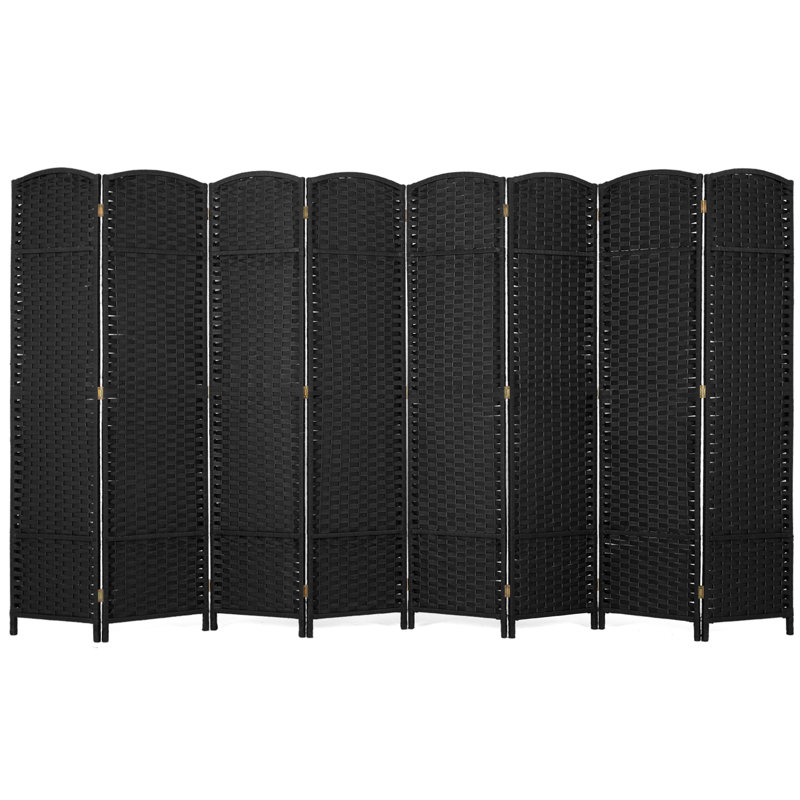 Paravent 8 panneaux, cloison de 5,57 pieds de hauteur, cadre en bois imperméable, écran d'intimité pliant autoportant pour une utilisation intérieure et extérieure, séparateur de pièce portable