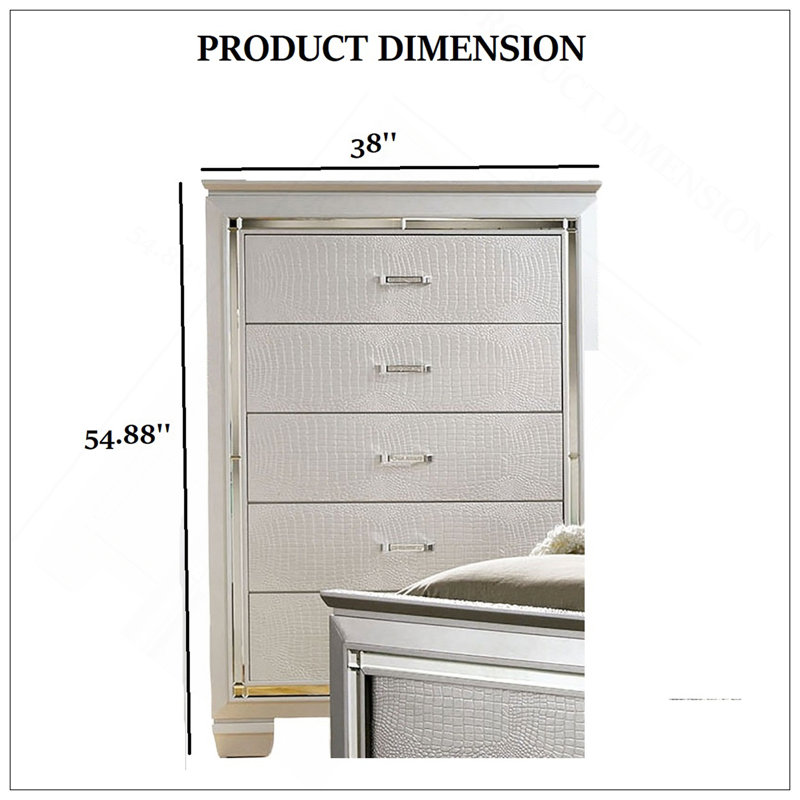 Mobilier de chambre à coucher 1pc, Argent argent