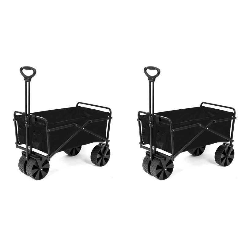 Chariot utilitaire pliable en acier Seina, H 22 po x l 19 po x P 32 po, Noir