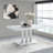 Creston White High Gloss And Chrome Dining Table