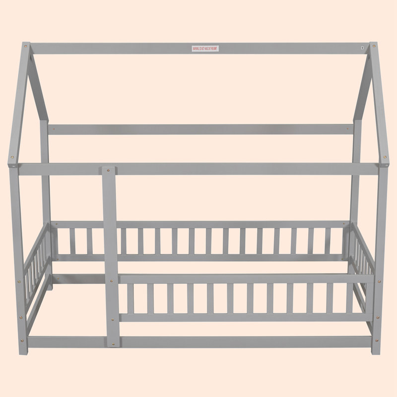 Ines  Platform Bed, Twin, Gray