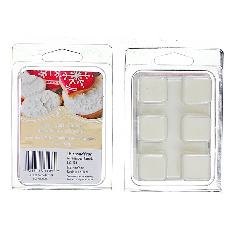 Cire de Noël parfumée, Biscuits festifs au sucre, Blanc