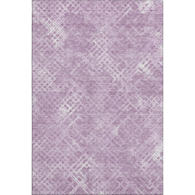 Premium Machine Washable Prisco Lavender Rug
