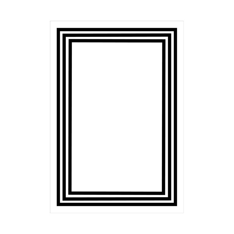 Modern Oriental Indoor / Outdoor Rug, Rectangle 2'7" x 4'7"