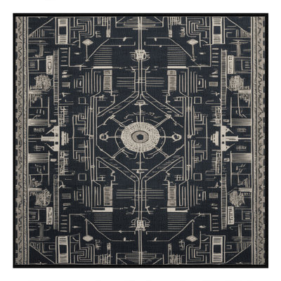 Tapis noir lavable à la machine