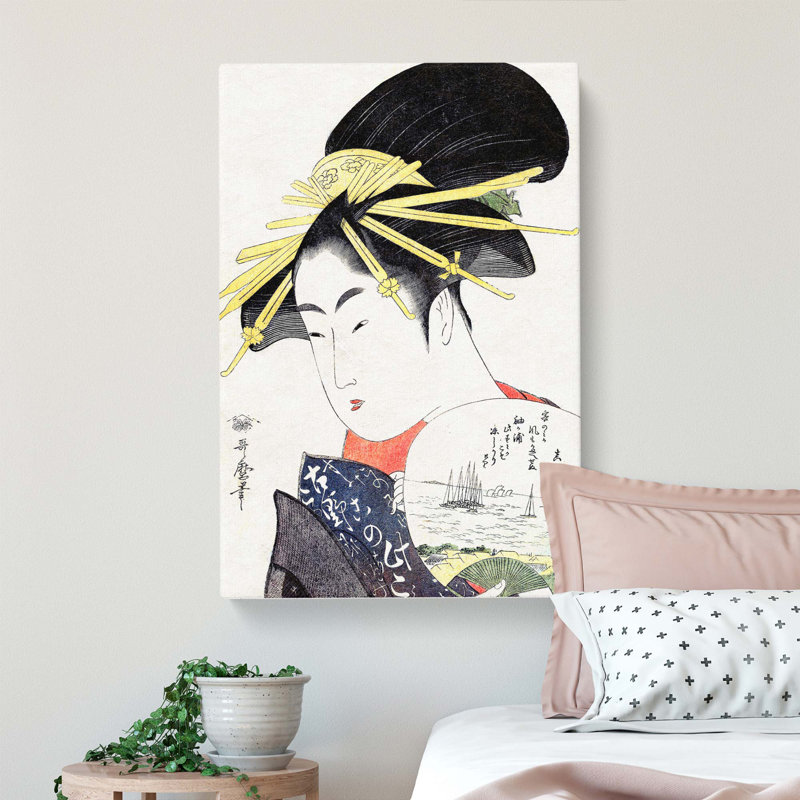 Courtesan Konosumi by Kitagawa Utamaro - Wrapped Canvas Painting, 60cm H x 40cm W x 3cm D