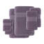 Ensemble de 6 serviettes de toilette turques violettes 100 % coton, surdimensionnées, à séchage rapide et ultra-absorbantes.-384530875-321738510