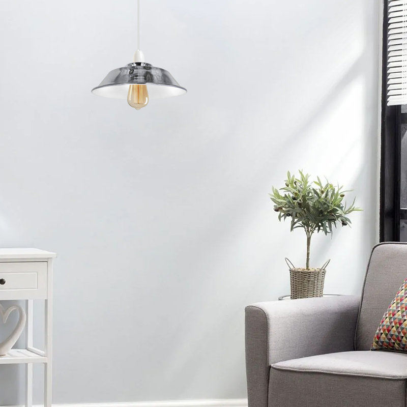 Grasonville 10cm H Metal Bowl Lamp Shade ( Uno ), Chrome