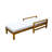 Acacia Wood Adjustable Backrest Outdoor Lounge Chair, Suitable for Gardens, Terraces, and Poolside Areas-745144483