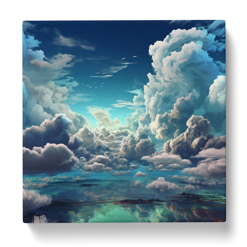 Cloudy Sky Digital Art No.1 - Wrapped Canvas