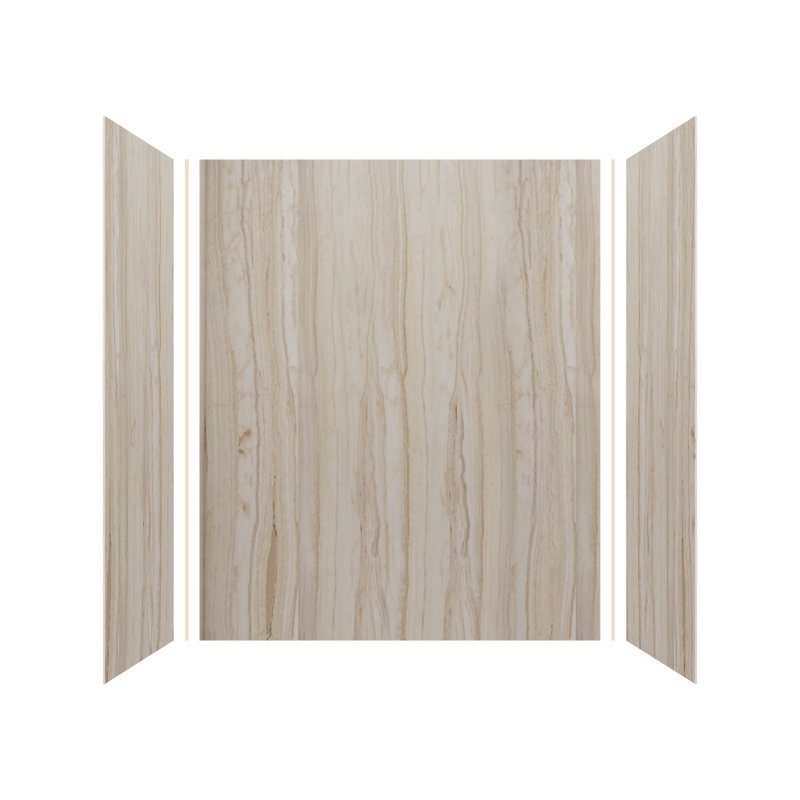 Sorento Beige Composite 3-Panel Shower Wall Kit 60" x 72"