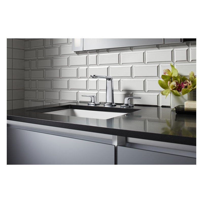 Per Se® Widespread Bathroom Faucet with Drain Assembly, Chrome