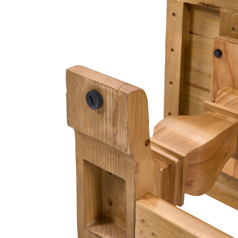 Banc en bois massif avec tréteaux doubles