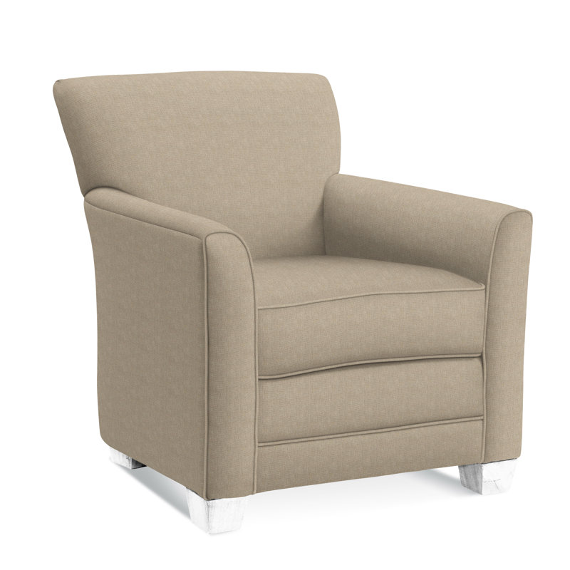 Buckley Armchair, Oatmeal Crypton Performance; 0822-74, Frost White Finish