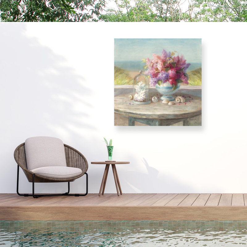 Toile d'extérieur Danhui Nai Seaside Spring, H 14 po x l 14 po