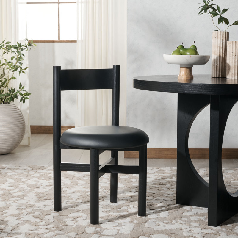 Zoyah Linen Dining Chair, Black