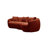 Yazgur 93.6" Curved Modern Upholstered Sofa-2128232942