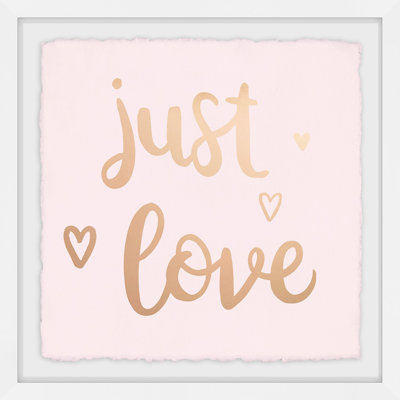 'Just Love' Framed Print