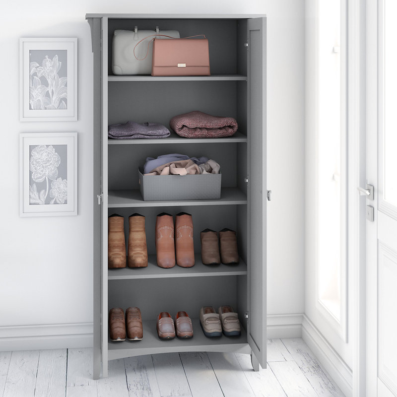 Armoire de rangement à 5 tablettes Pernell, gris