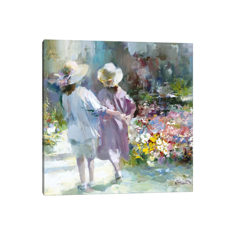 Girls by Willem Haenraets - Wrapped Canvas Painting, 93.98 cm H x 93.98 cm W x 1.91 cm D