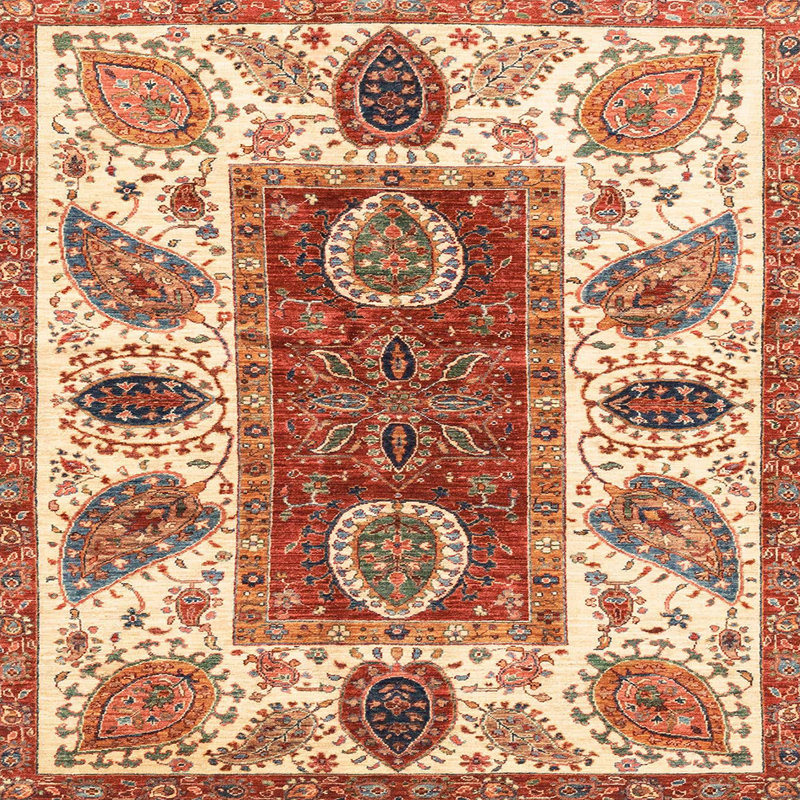 Abstract Indoor Rug, Square 7'