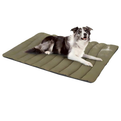 Outdoor Dog Bed Waterproof, Portable Travel Bed With Carry Bag,Army Green