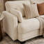 Canapé d'angle 2 places Channell en forme de L, capitonné, avec pouf amovible, style moderne et minimaliste, revêtement en chenille, mousse haute résilience, assise matelassée-634757943