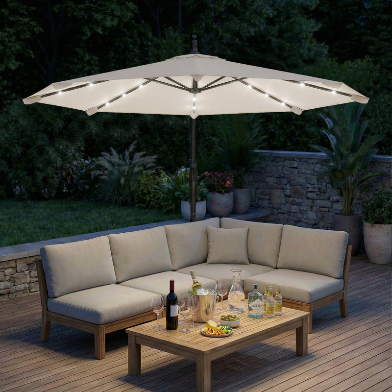 295cm Cantilever Parasol,  Cream White
