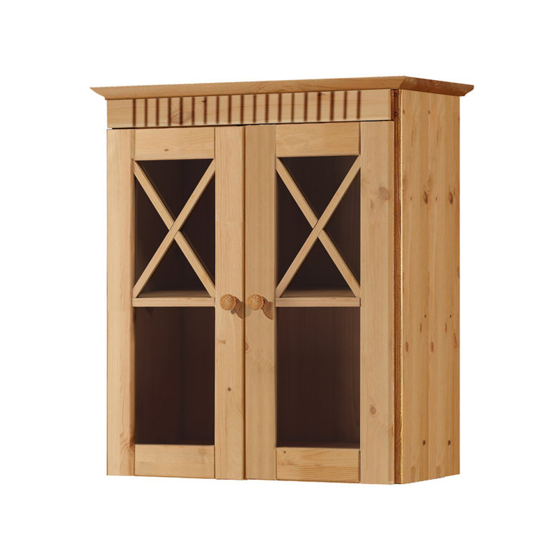 Vernita Solid Wood Bathroom Cabinet, Stain Wax