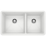 Precis SILGRANIT 33" L X 18" W Double Bowl Undermount Kitchen Sink